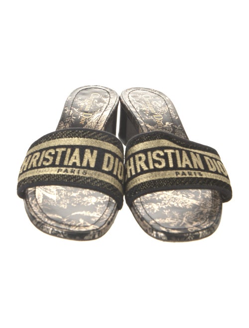 Christian Dior Canvas Printed Slides