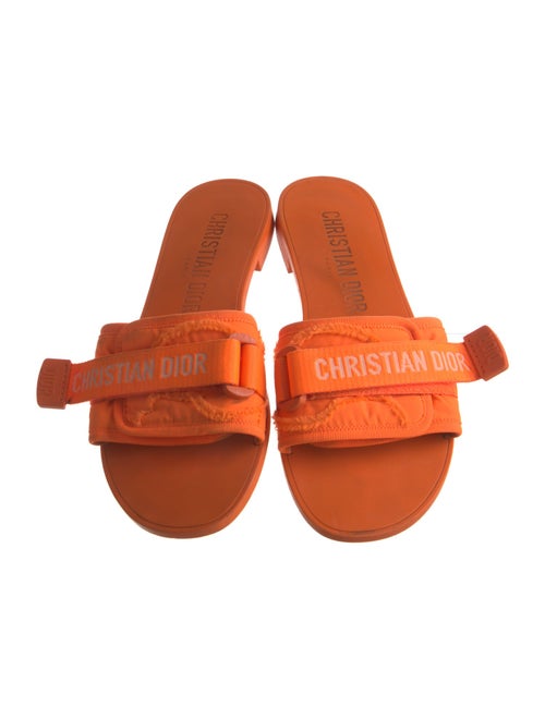Christian Dior Nylon Grosgrain Trim Slides