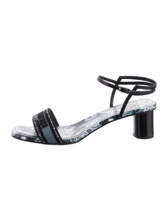 Christian Dior Canvas Patterned Sandals