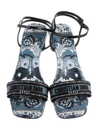 Christian Dior Canvas Patterned Sandals