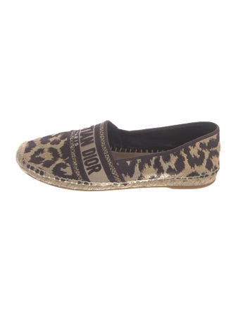 Christian Dior Canvas Animal Print Espadrilles