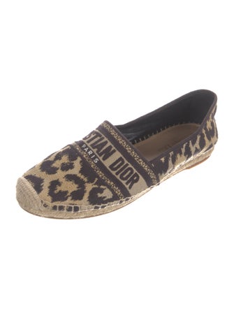 Christian Dior Canvas Animal Print Espadrilles
