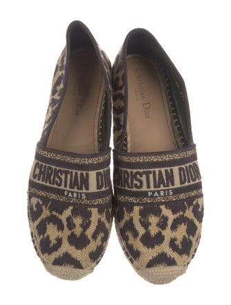 Christian Dior Canvas Animal Print Espadrilles