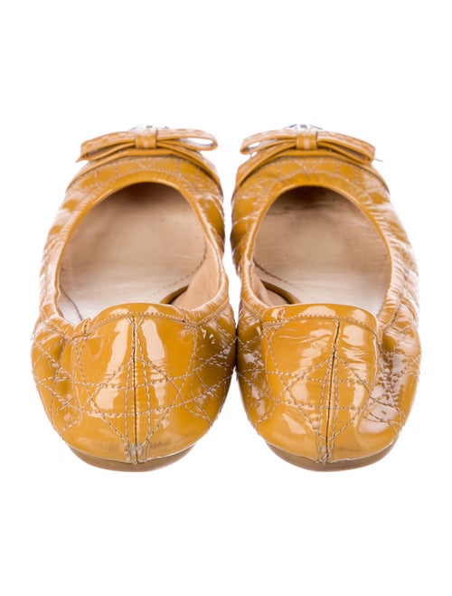 Christian Dior Cannage Pattern Patent Leather Ballet Flats