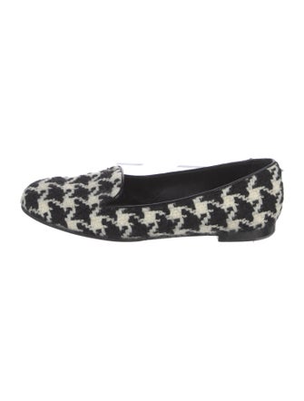 Christian Dior Wool Houndstooth Print Loafers
