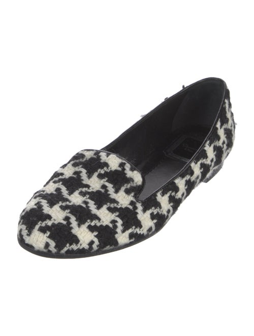 Christian Dior Wool Houndstooth Print Loafers