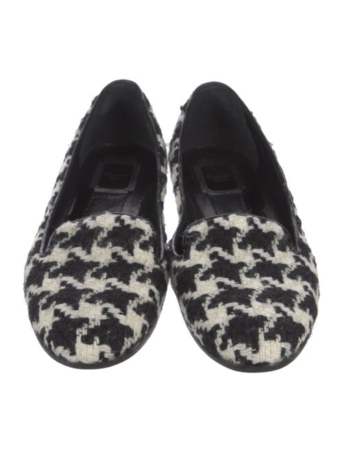 Christian Dior Wool Houndstooth Print Loafers