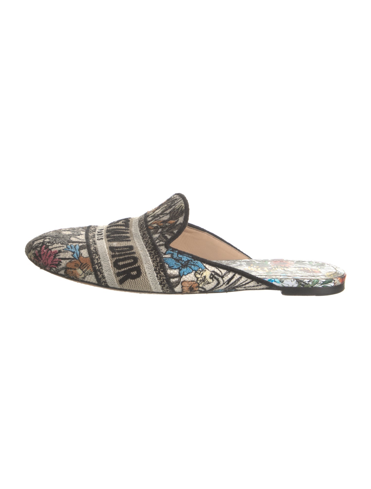 Christian Dior Canvas Printed Mules