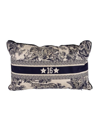 Christian Dior Dioriviera Toile de Jouy Rectangular Throw Pillow