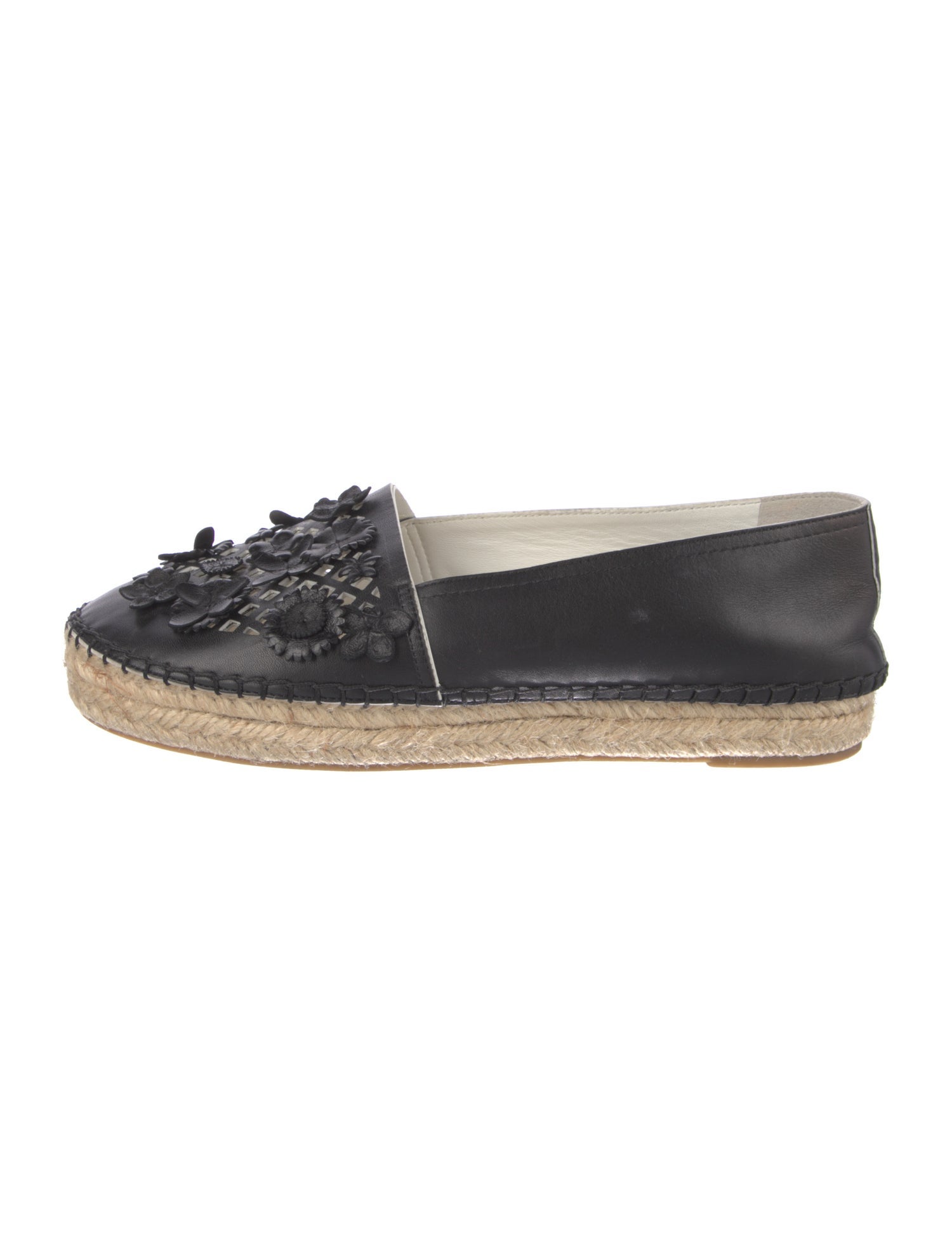 Christian Dior Leather Lasercut Accents Espadrilles