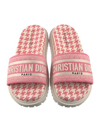 Christian Dior Canvas Printed Slides