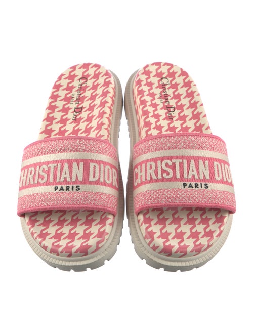 Christian Dior Canvas Printed Slides
