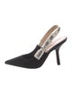 Christian Dior Graphic Print Slingback Pumps
