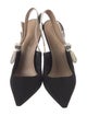 Christian Dior Graphic Print Slingback Pumps