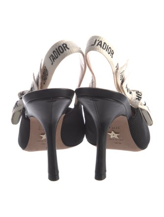 Christian Dior Graphic Print Slingback Pumps