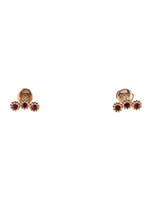 Christian Dior 18K Ruby Mimirose Stud Earrings