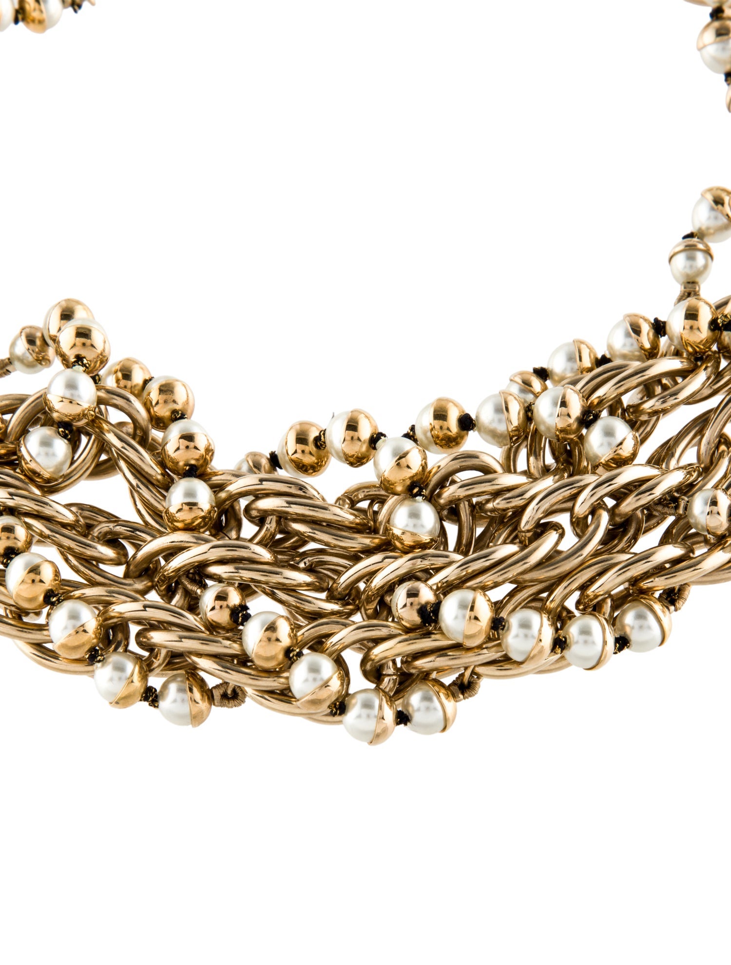 Christian Dior Faux Pearl Mise en Dior Multistrand Choker Necklace