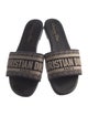 Christian Dior Printed Embroidered Accent Slides