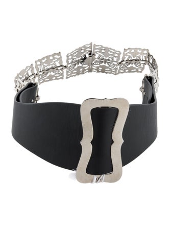 Christian Dior Wide Leather Waist Belt