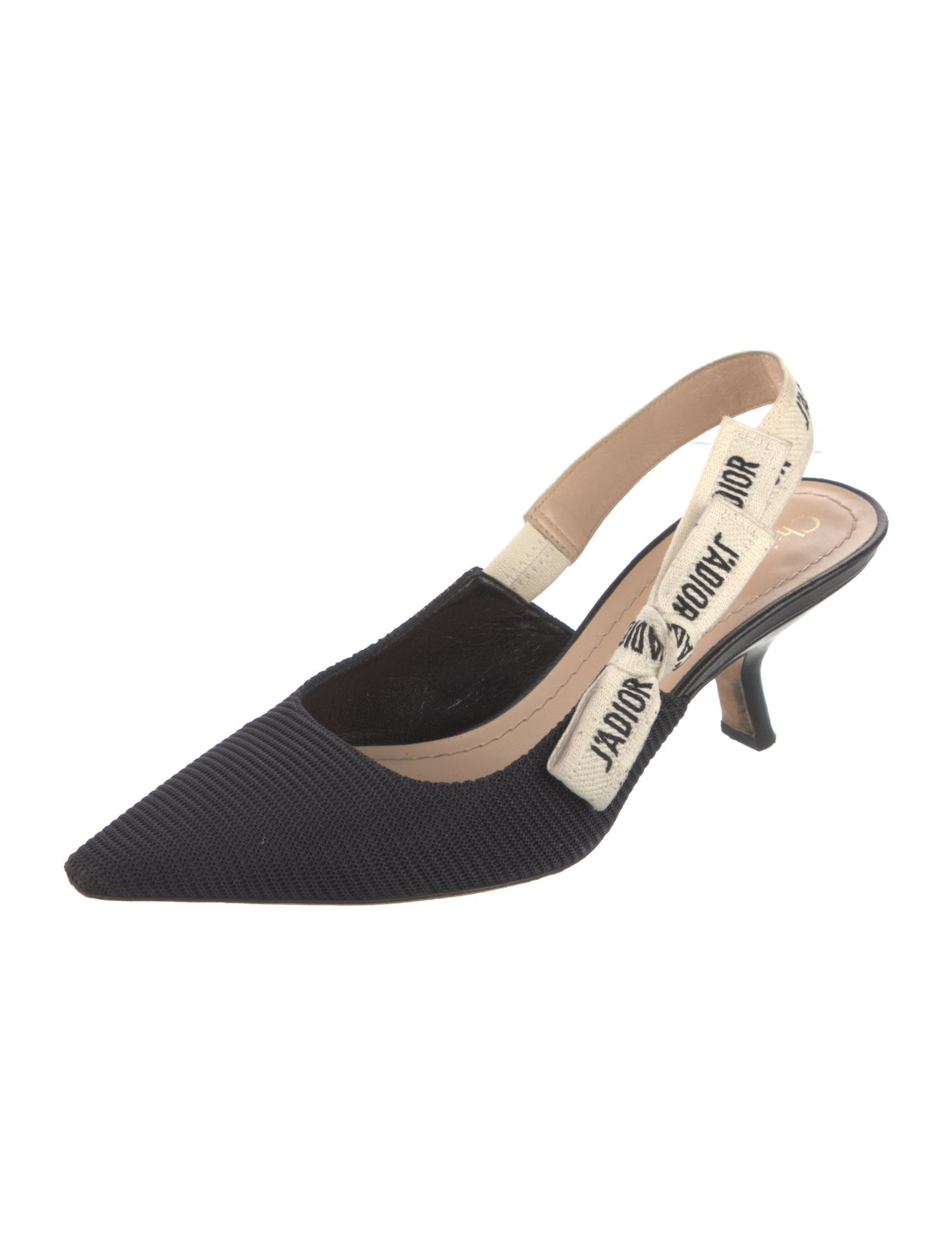 Christian Dior Bow Accents Slingback Pumps