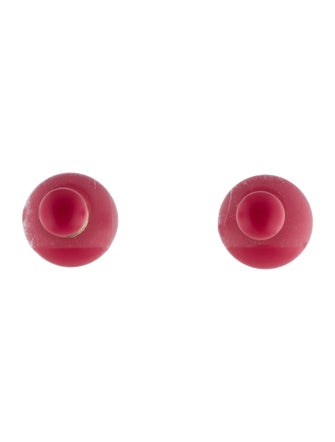 Christian Dior Resin Matte Tribales Stud Earrings