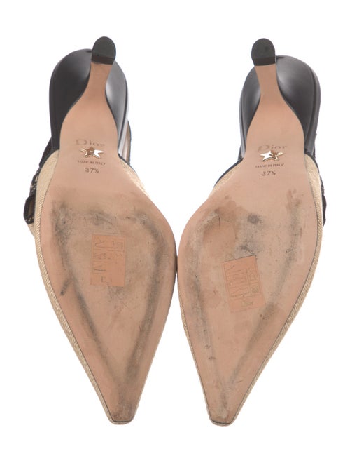 Christian Dior Canvas Printed Slingback Pumps