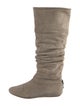 Christian Dior Suede Slouch Boots