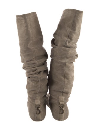 Christian Dior Suede Slouch Boots