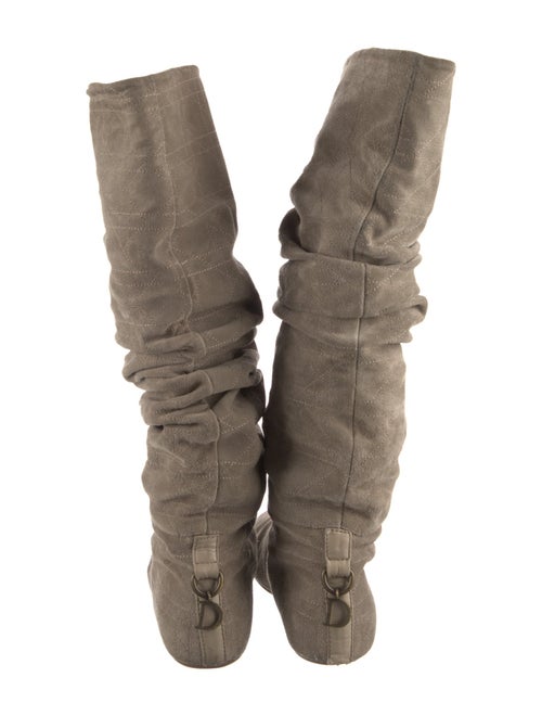 Christian Dior Suede Slouch Boots