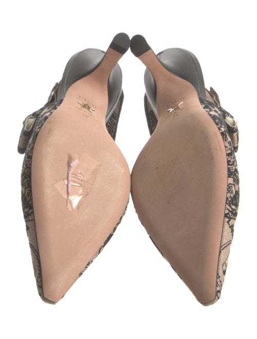 Christian Dior Printed Bow Accents Slingback Pumps