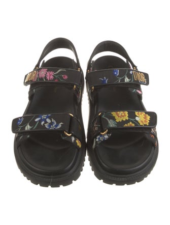 Christian Dior Canvas Floral Print Sandals