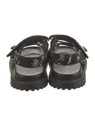 Christian Dior Canvas Floral Print Sandals