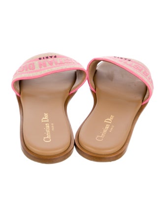 Christian Dior Canvas Graphic Print Slides