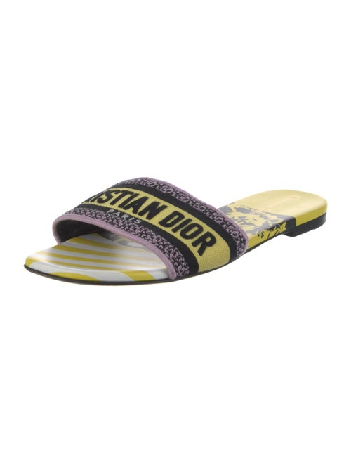 Christian Dior Canvas Printed Slides