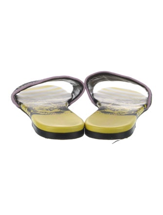 Christian Dior Canvas Printed Slides