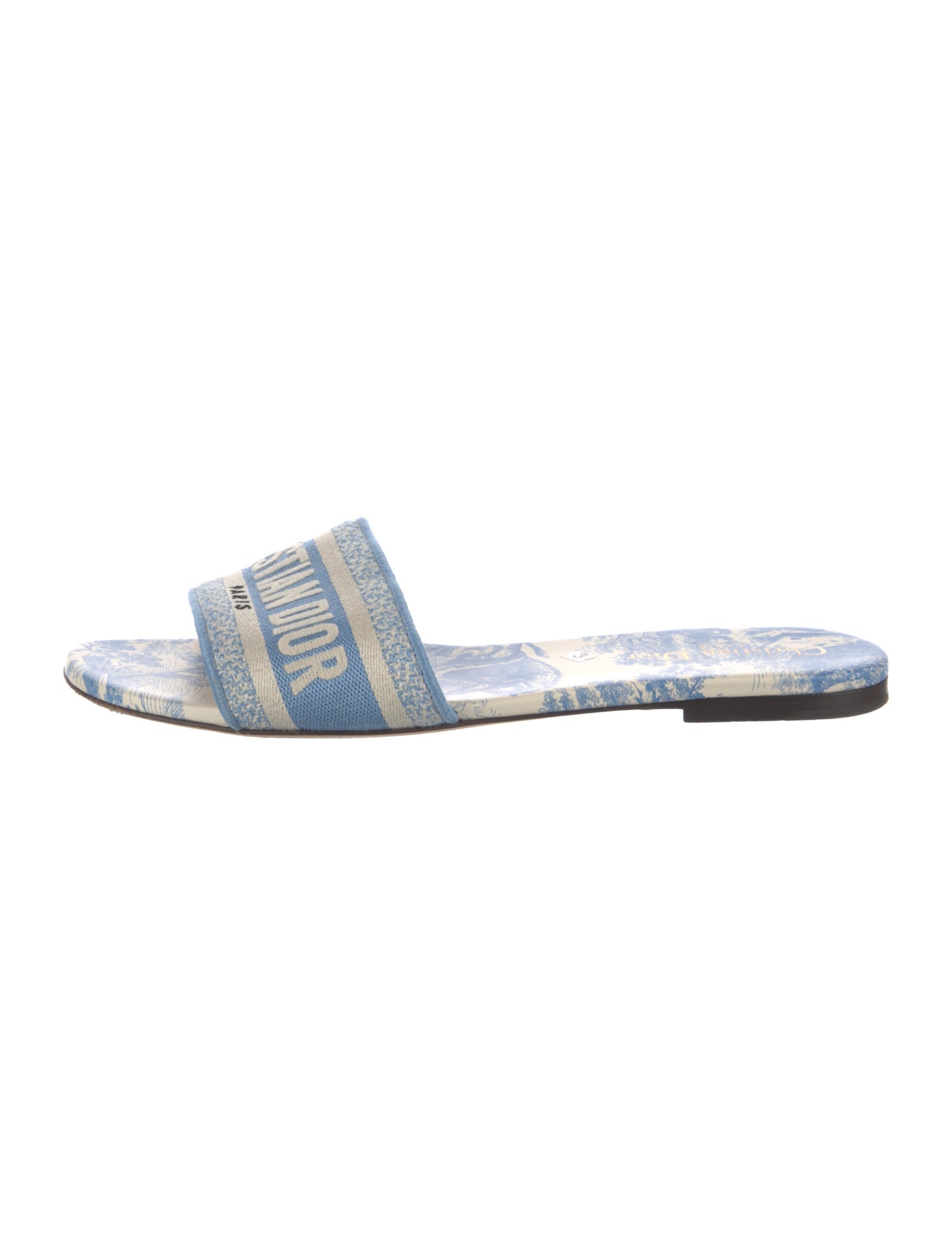 Christian Dior Canvas Printed Slides
