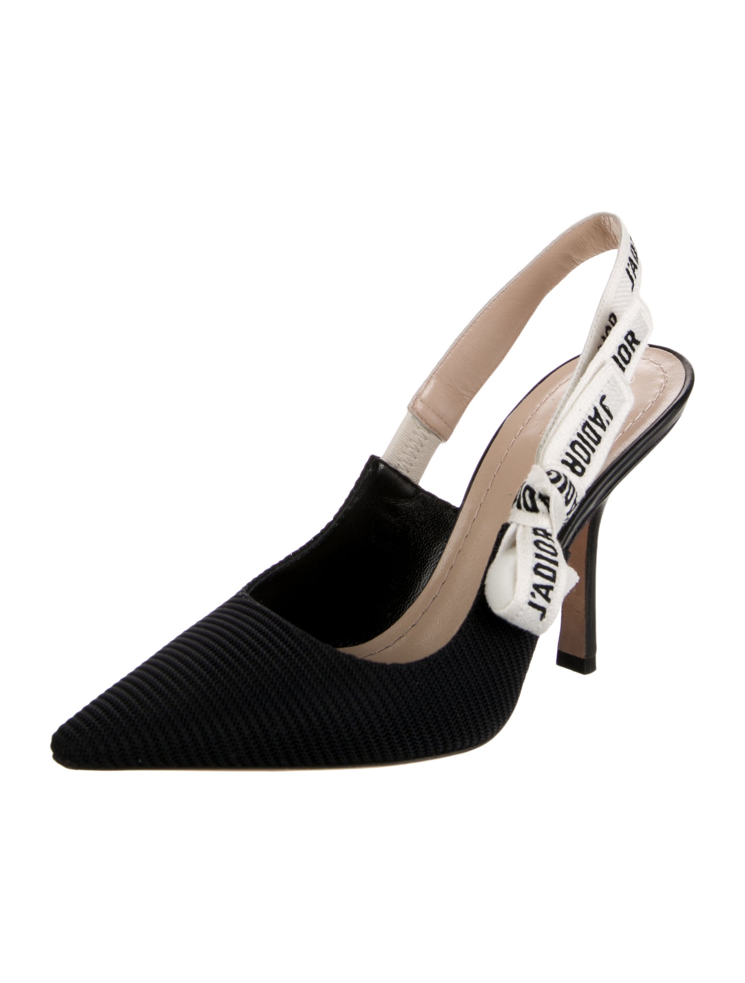 Christian Dior Canvas Slingback Pumps