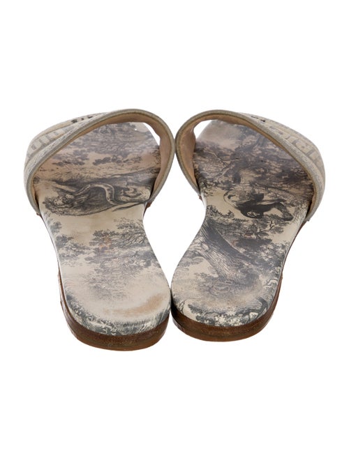 Christian Dior Canvas Animal Print Slides