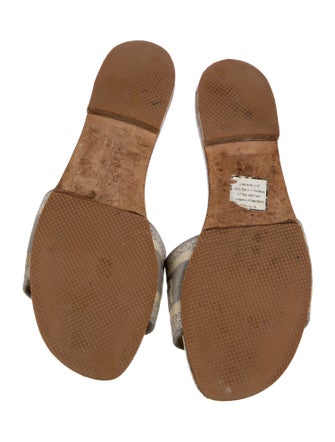 Christian Dior Canvas Animal Print Slides