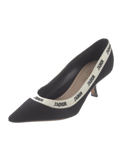 Christian Dior Printed Embroidered Accent Slingback Pumps