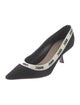 Christian Dior Printed Embroidered Accent Slingback Pumps