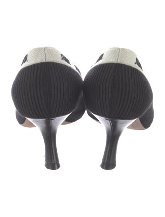 Christian Dior Printed Embroidered Accent Slingback Pumps