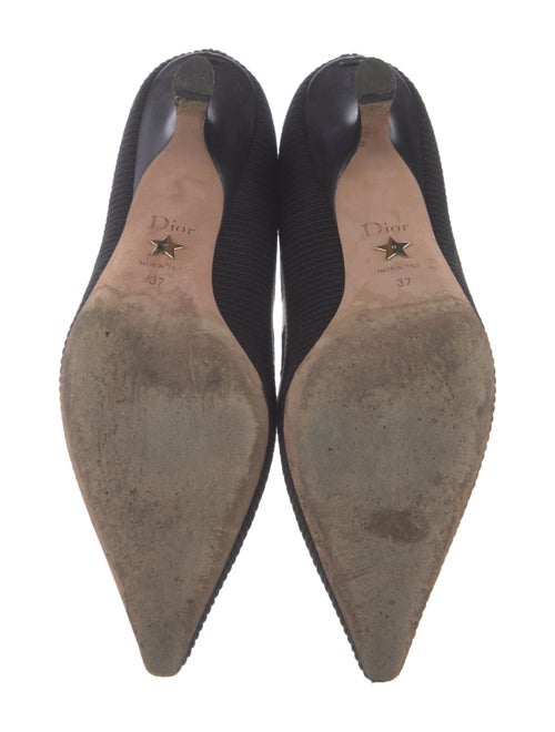 Christian Dior Printed Embroidered Accent Slingback Pumps