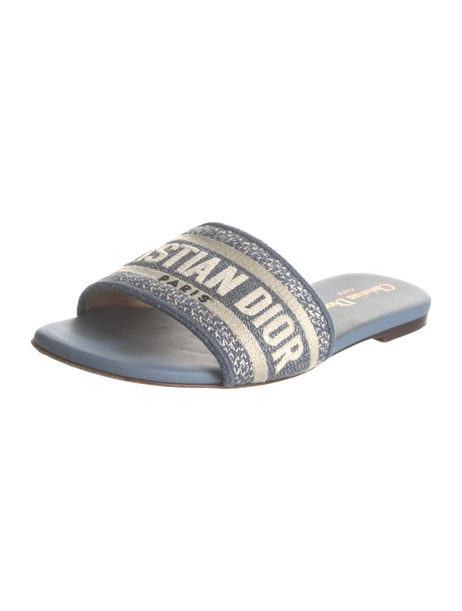 Christian Dior Canvas Printed Slides