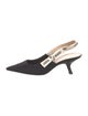 Christian Dior Bow Accents Slingback Pumps