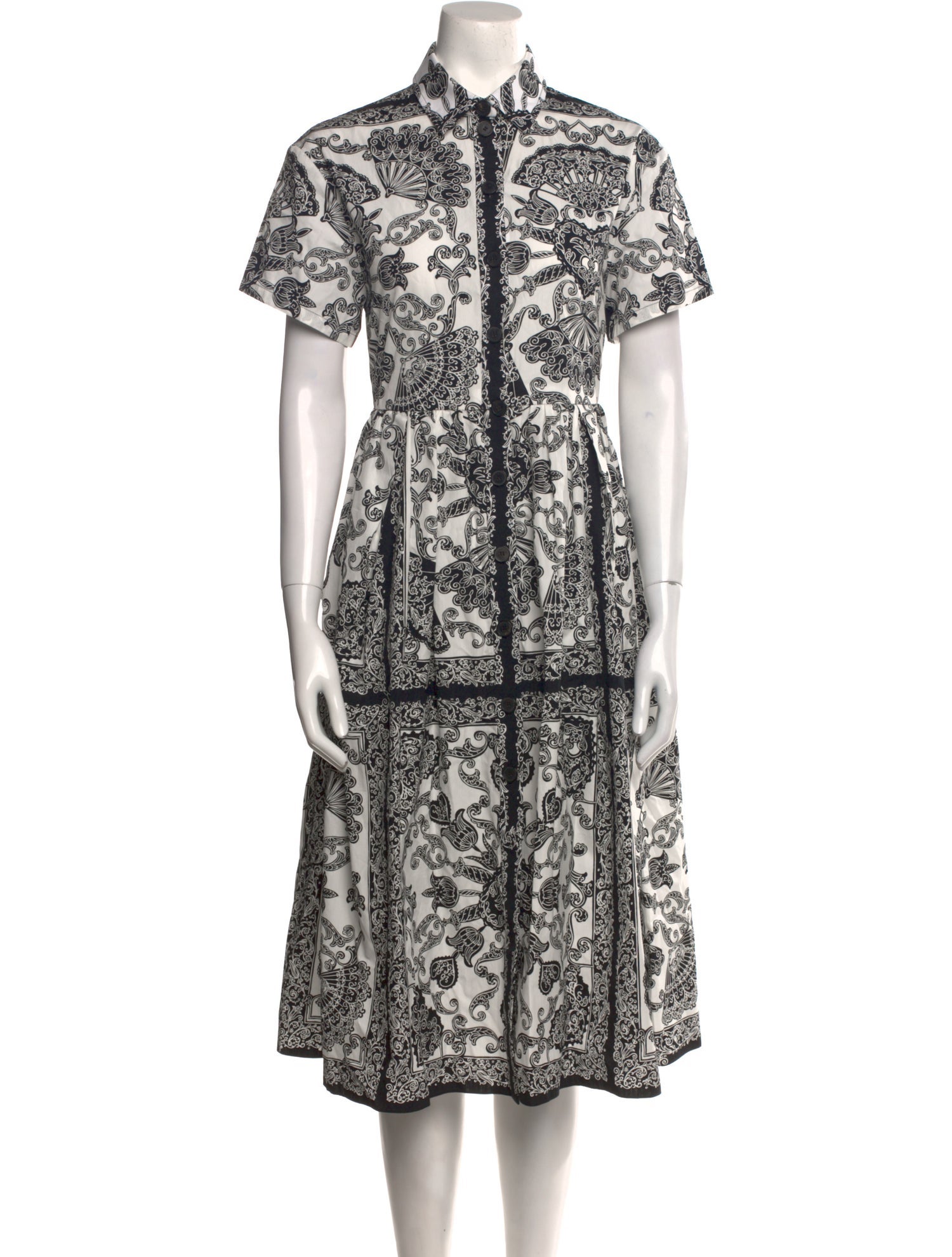 Christian Dior Paisley Print Midi Length Dress