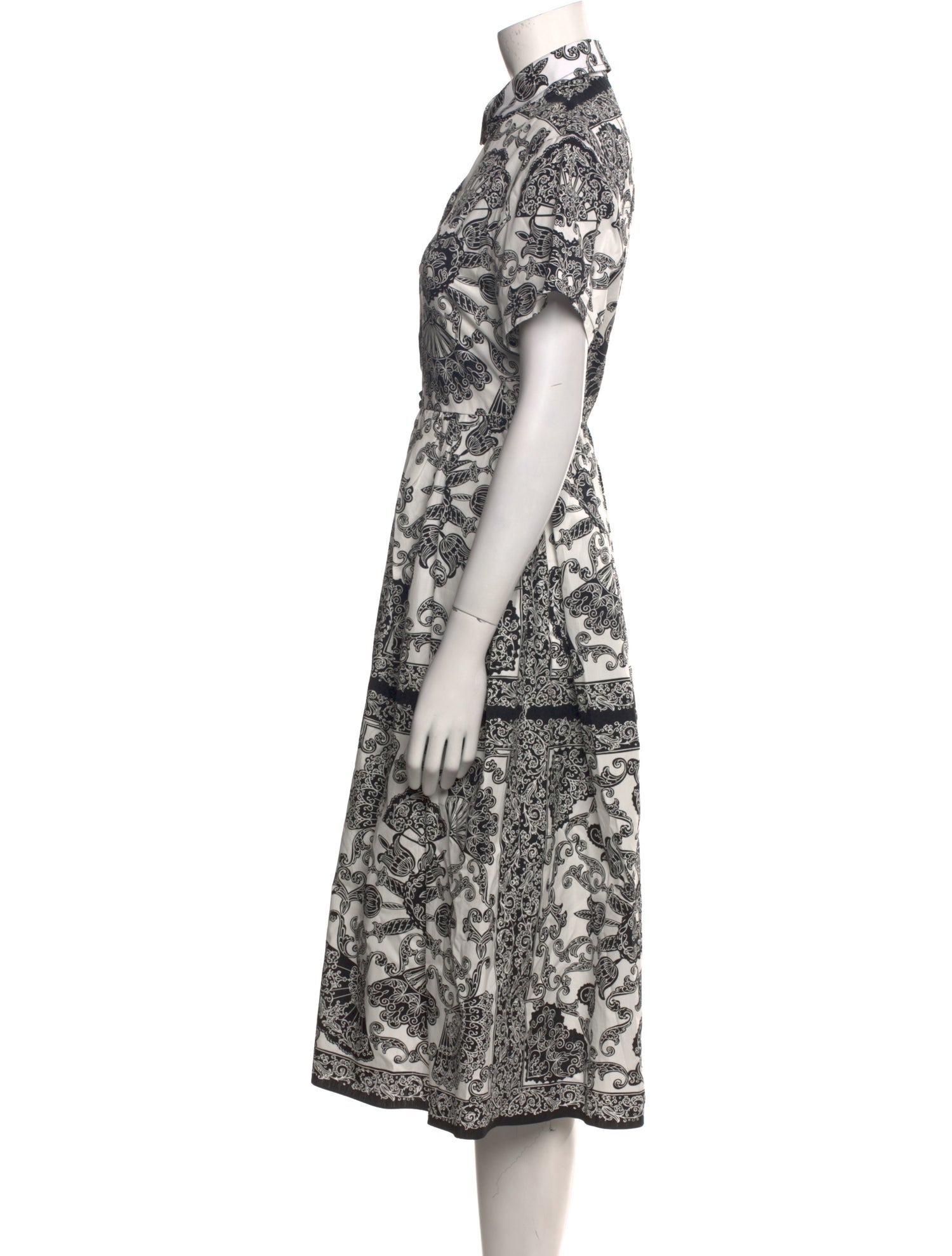 Christian Dior Paisley Print Midi Length Dress
