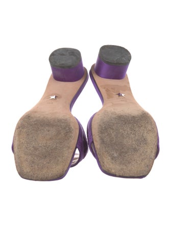 Christian Dior Satin Embroidered Accent Slides