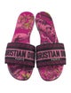 Christian Dior Canvas Printed Slides