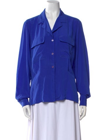 Christian Dior Tops Long Sleeve Button-Up Top XL